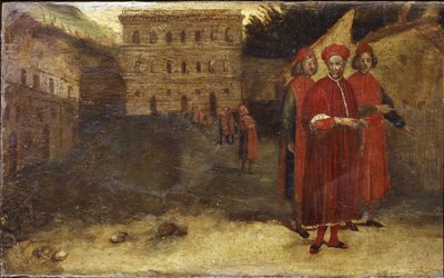 卢卡·皮蒂 (Luca Pitti) 意大利银行家，在他的宫殿 (Palazzo Pitti) 前 作者 亚历山德罗·阿洛里（Alessandro Allori）