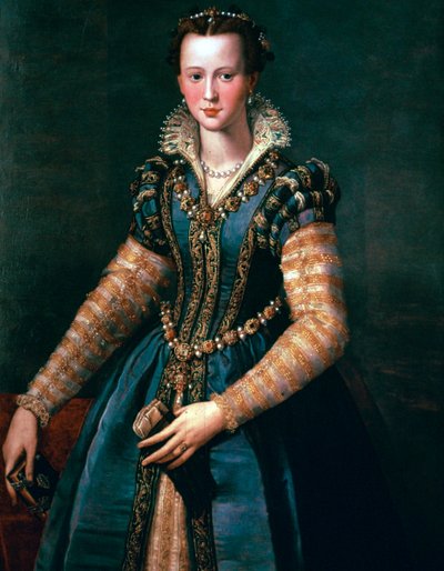 玛丽亚-德-美第奇，1555年。 作者 亚历山德罗·阿洛里（Alessandro Allori）