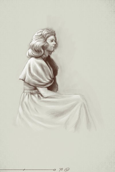 生活在第一帝国下的年轻女性，19 世纪初。插图：亚历山德罗-洛纳蒂。2010 作者 亚历山德罗·洛纳蒂