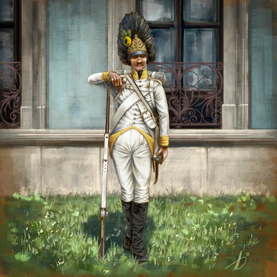 奥地利掷弹兵第 59 排兵团，约 1809 年，2024 年 作者 亚历山德罗·洛纳蒂