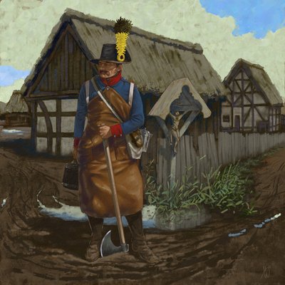 奥地利先锋军士，约 1809 年，2018 年 作者 亚历山德罗·洛纳蒂