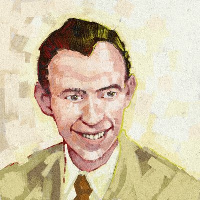 生物学家詹姆斯·沃森的肖像，2023（插图） 作者 亚历山德罗·洛纳蒂