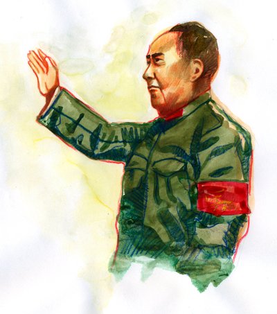 中国共产党革命家、中华人民共和国开国元勋毛泽东肖像 作者 亚历山德罗·洛纳蒂