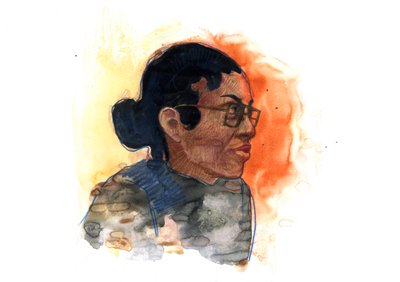 罗莎-帕克斯（1913-2005 年）肖像 美国反对种族隔离斗争的标志性人物（非裔美国民权活动家罗莎-帕克斯） 作者 亚历山德罗·洛纳蒂