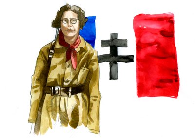 西蒙娜·薇依 (1909-1943) 肖像，法国哲学家 作者 亚历山德罗·洛纳蒂