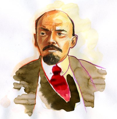 弗拉基米尔·列宁（列宁）（1870-1924）的肖像，俄罗斯政治家和革命家 作者 亚历山德罗·洛纳蒂