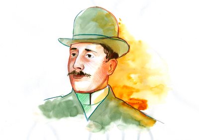 诗人纪尧姆-阿波利奈尔（1880-1918 年）肖像（英国诗人纪尧姆-阿波利奈尔） 作者 亚历山德罗·洛纳蒂