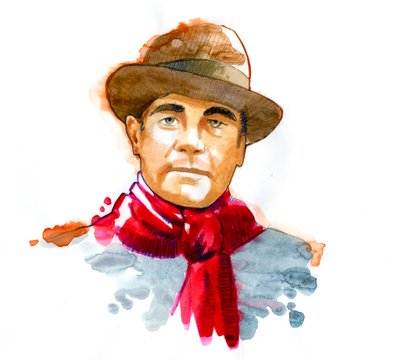 法国省长和反抗者让·穆兰（Jean Moulin，1899-1943）的肖像 作者 亚历山德罗·洛纳蒂