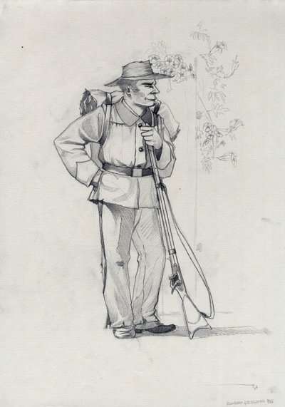 第二帝国（1852-1870）：意大利统一（Risorgimento），加里波第军队的志愿者，被称为意大利朱塞佩·加里波第（1807-1882）事业的“红衫军”战士 作者 亚历山德罗·洛纳蒂