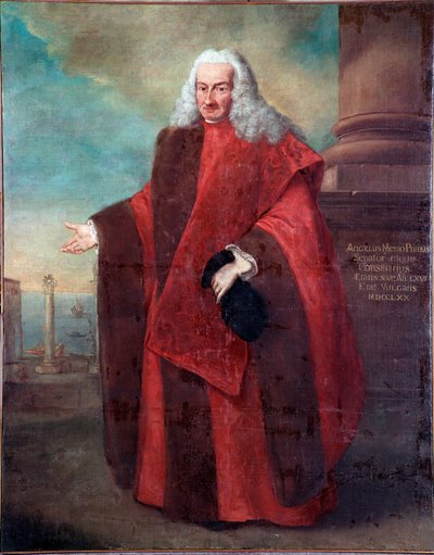 威尼斯共和国参议员安吉洛-梅莫一世的肖像 亚历山德罗-隆吉（1733-1813）的画作 1770 太阳 181x143厘米 威尼斯，科雷尔博物馆 作者 亚历山德罗·隆吉