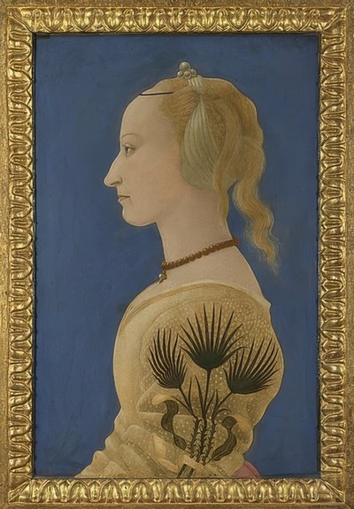 一位女士的画像。约于1465年 作者 亚历索·巴尔多维内蒂