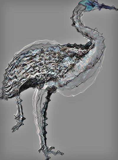 鸟I,2020,(混合媒体) 作者 亚历克斯·卡明克