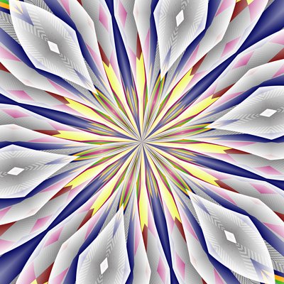 花 #102,2019,(混合媒体) 作者 亚历克斯·卡明克