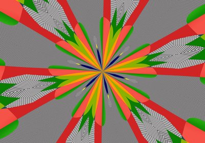 花 #103,2019,(混合媒体) 作者 亚历克斯·卡明克