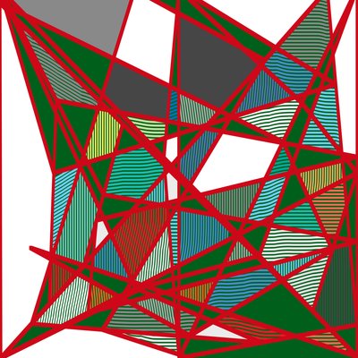 sound around,2019,(gradient) 作者 亚历克斯·卡明克