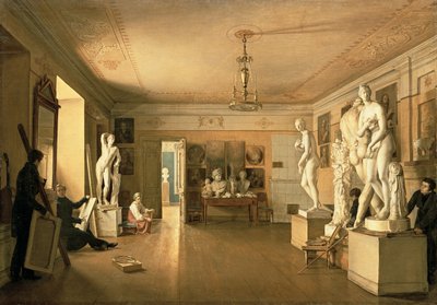 艺术家Alexey Venetsianov（1780-1847）1827年的工作室 作者 亚历山大·阿列克谢耶维奇·阿列克谢耶夫