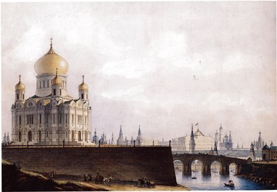 莫斯科克里姆林宫美景的救世主基督大教堂，1836-1837年 作者 亚历山大·安德烈耶维奇·托恩