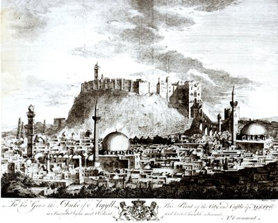 阿勒颇城市和城堡的看法，叙利亚，1754 作者 亚历山大·德拉蒙德