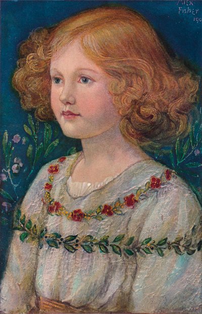 约翰之女罗斯玛丽的珐琅画像》，约1909年 作者 亚历山大·费舍尔