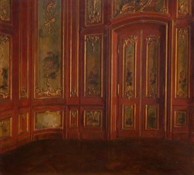 带有洛可可式镶板的房间内部，1896年。   作者 亚历山大·弗里德里希·沃纳