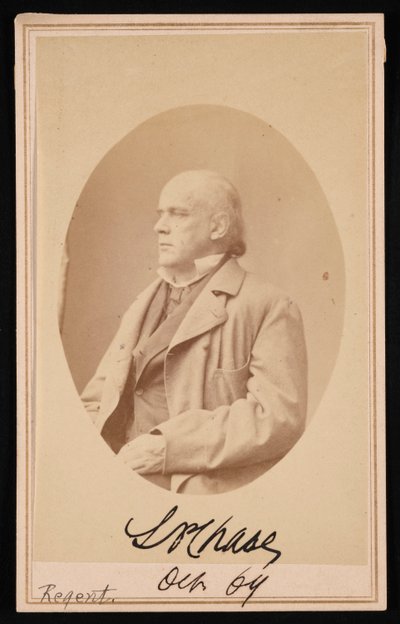 萨尔蒙-波特兰-蔡斯1808-1873的肖像，1864年10月。 作者 亚历山大·加德纳