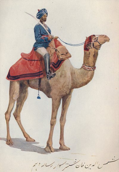第10孟加拉枪骑兵的骆驼苏瓦，c1880年1905年。 作者 亚历山大·亨利·哈勒姆·默里