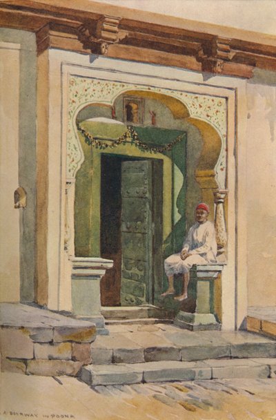 帕纳（Poona），1880年，门道，1905年。 作者 亚历山大·亨利·哈勒姆·默里