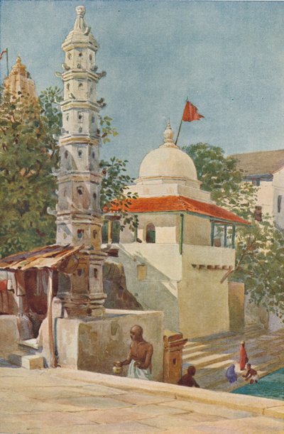 孟买沃克什瓦尔神庙（Walkeshwar Temple），c1880年1905年。 作者 亚历山大·亨利·哈勒姆·默里