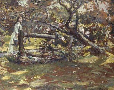 在花园里，c.1900 作者 亚历山大·伊格纳修斯·罗氏