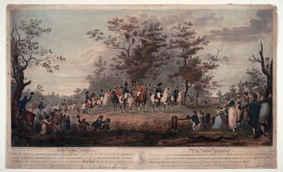 Frederic Guillaume (Frederic-Guillaume) III de Prusse (1770-1840) - Les souverains allies passant en revue a Hyde Park 1814 - Prince Regent, William III of Prussia, Alexander I (Alexandre I de Russie 作者 Alexander Ivanovich Sauerweid