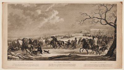 1814年，在Krasny Kabachok Little Red Tavern举行的雪橇赛 作者 亚历山大·伊万诺维奇·绍尔维德