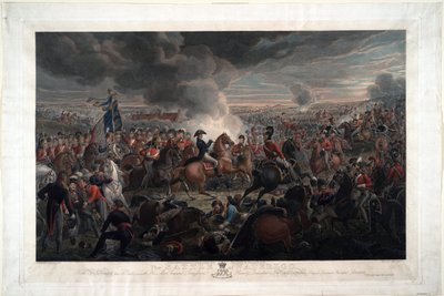 滑铁卢战役 - Sauerweid, Alexander Ivanovich (1783-1844) - 1819 - 蚀刻，水彩 - 61,6x91,3 - 私人收藏 作者 亚历山大·伊万诺维奇·绍尔维德