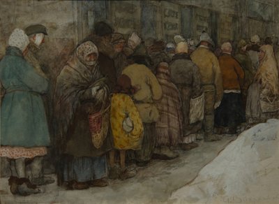 队列，约1921年 作者 亚历山大·伊万诺维奇·瓦赫拉姆耶夫