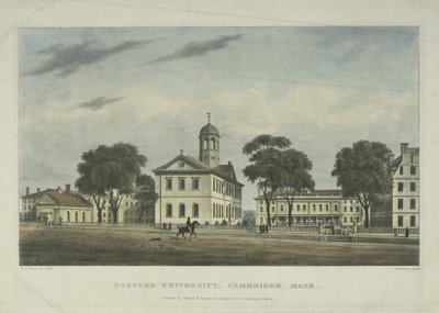 哈佛大学，马萨诸塞州剑桥，1828年 作者 亚历山大杰克逊戴维斯