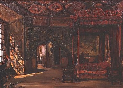 玛丽皇后的卧室，荷里路德（油画） 作者 亚历山大·尼尔（Alexander Jnr）。弗雷泽