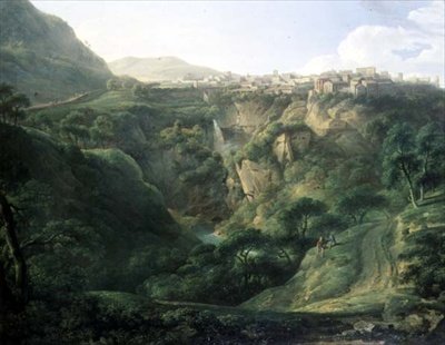 哈德良在蒂沃利的别墅与维斯塔神庙（布面油画 作者 Alexander Nasmyth