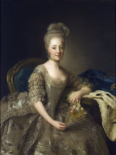 Hedwige-Elisabeth-Charlotte de Schleswig-Holstein-Gotorp - Hedwig Elisabeth Charlotte of Holstein Gottorp (1759-1818) - Peinture de Alexander (Alexandre) Roslin (1718-1793) 的肖像 作者 亚历山大·罗斯林