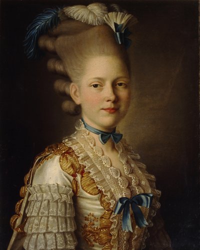 伯爵夫人的画像。 Obolenskaya，约1776年 作者 亚历山大·罗斯林