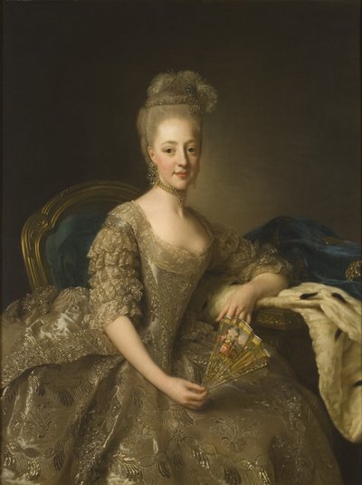 海德薇·伊丽莎白·夏洛特的肖像，荷尔斯泰因·戈托普1759-1818，1774年 作者 亚历山大·罗斯林