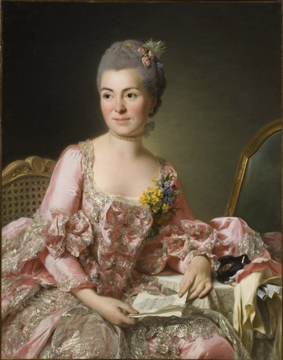 玛丽·苏珊·吉罗斯（Marie-Suzanne Giroust）肖像，罗斯林夫人1734-1772，1770年 作者 亚历山大·罗斯林
