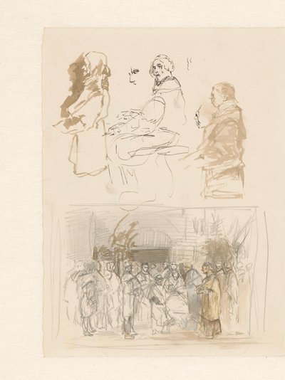 一些人物和送葬队伍 作者 亚历山大·舍普肯斯