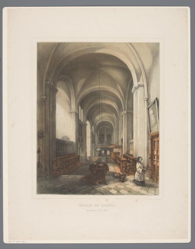 罗尔杜克修道院教堂的内部 Église de Rolduc，罗马十二世纪风格（物品上的标题） Rolduc et ses 环境（系列标题） 作者 西蒙诺和图维
