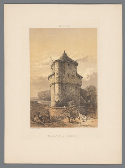 马斯特里赫特的 Wycker Kruittoren
商店（物品上的标题）
马斯特里赫特的古迹（系列标题） 作者 西蒙诺和图维（可能）