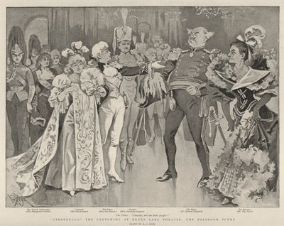 灰姑娘，Drury Lane剧院的哑剧，舞厅场景 作者 Alexander Stuart Boyd