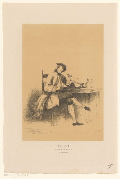 科内利斯-特罗斯特的自画像
安慰观察（物体上的标题） 作者 Cornelis Troost