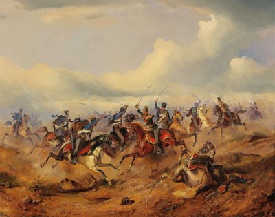 1848-1849年匈牙利革命的一个场景，约1850年。 作者 亚历山大·冯·本萨