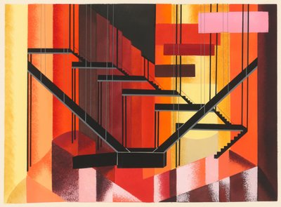 Décors de Théâtre》作品集的场景设计，1930年。 作者 亚历山德拉·亚历山德罗夫娜·埃克斯特
