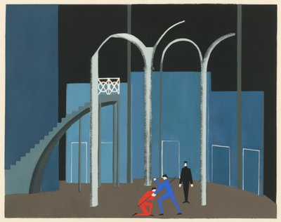 Décors de Théâtre》作品集的场景设计，1930年。 作者 亚历山德拉·亚历山德罗夫娜·埃克斯特