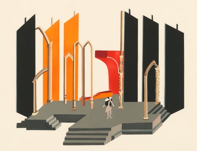 Décors de Théâtre》作品集的场景设计，1930年。 作者 亚历山德拉·亚历山德罗夫娜·埃克斯特