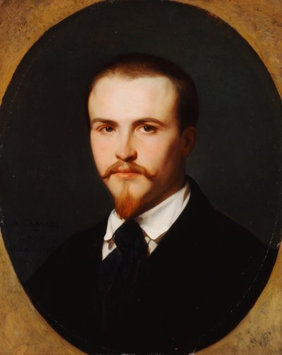 自画像，胸围长，1847年 作者 亚历山大·卡巴内尔（Alexandre Cabanel）